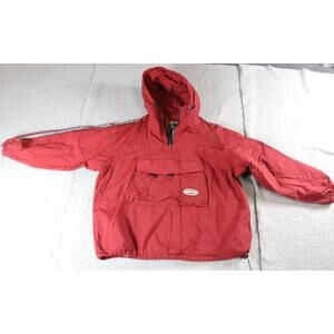 Abercrombie Fitch Coat Mens XL Dark Red Performance AF Vintage Fleece Lined Hood
